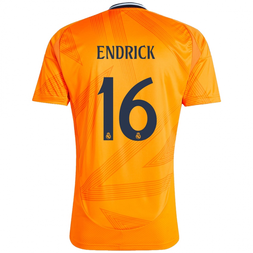 Bambino Maglia Endrick #16 Arancione Kit Gara Away 2024/25 Maglietta