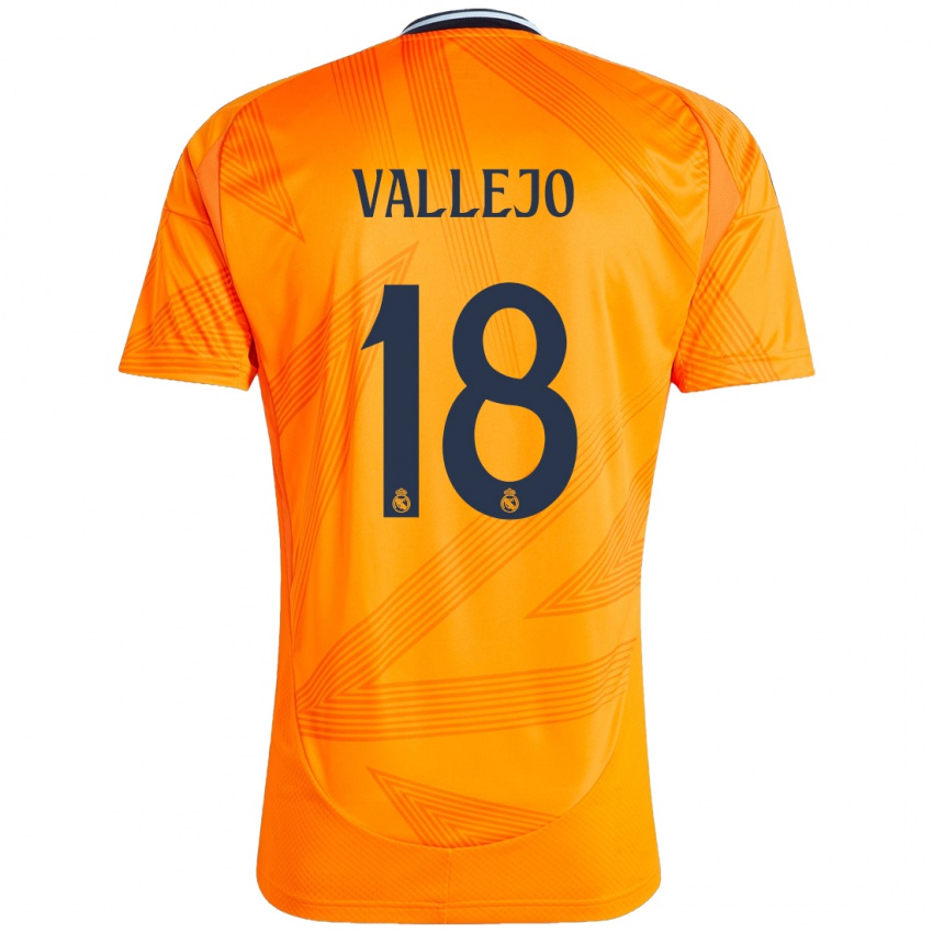 Bambino Maglia Jesus Vallejo #18 Arancione Kit Gara Away 2024/25 Maglietta