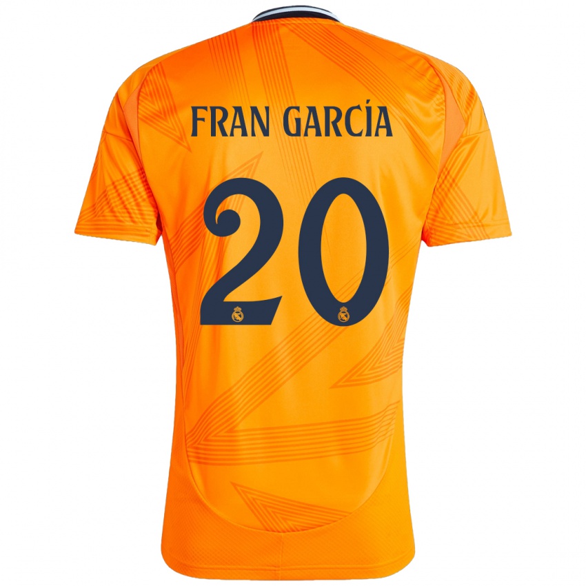 Bambino Maglia Fran García #20 Arancione Kit Gara Away 2024/25 Maglietta