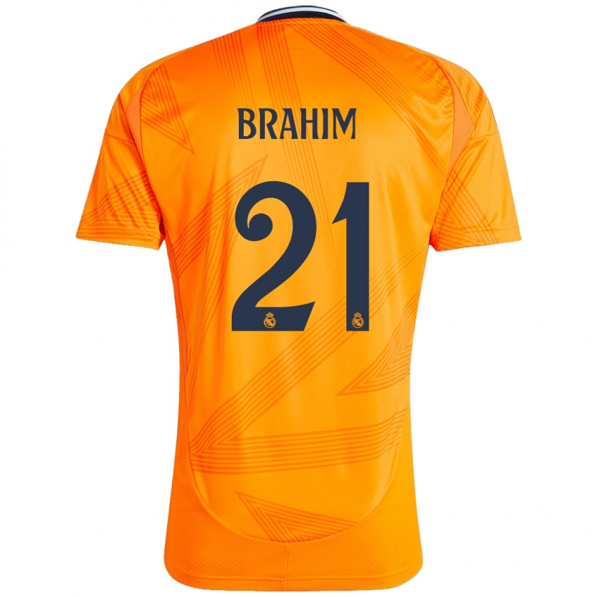 Bambino Maglia Brahim Diaz #21 Arancione Kit Gara Away 2024/25 Maglietta