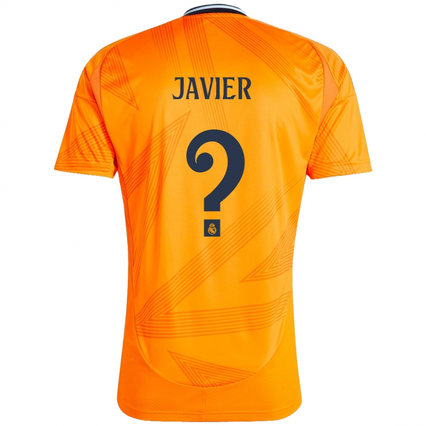 Bambino Maglia Javier Navarro #0 Arancione Kit Gara Away 2024/25 Maglietta