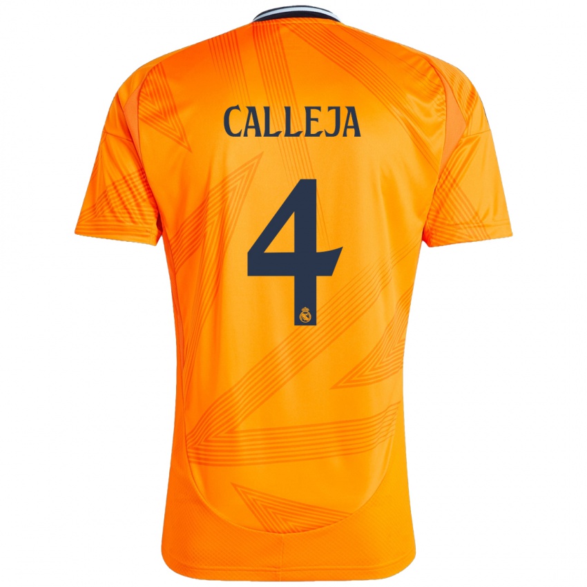 Bambino Maglia Jaime Calleja #4 Arancione Kit Gara Away 2024/25 Maglietta