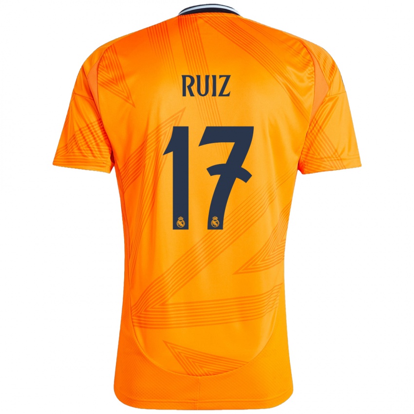 Bambino Maglia David Ruiz #17 Arancione Kit Gara Away 2024/25 Maglietta