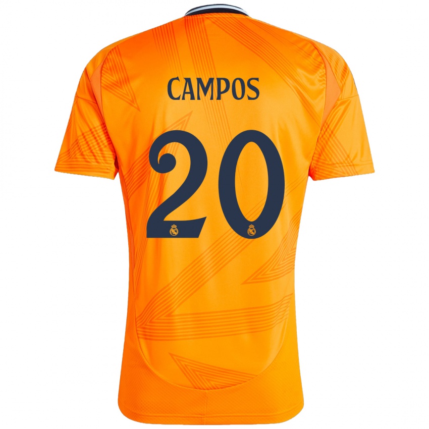 Bambino Maglia Andrés Campos #20 Arancione Kit Gara Away 2024/25 Maglietta