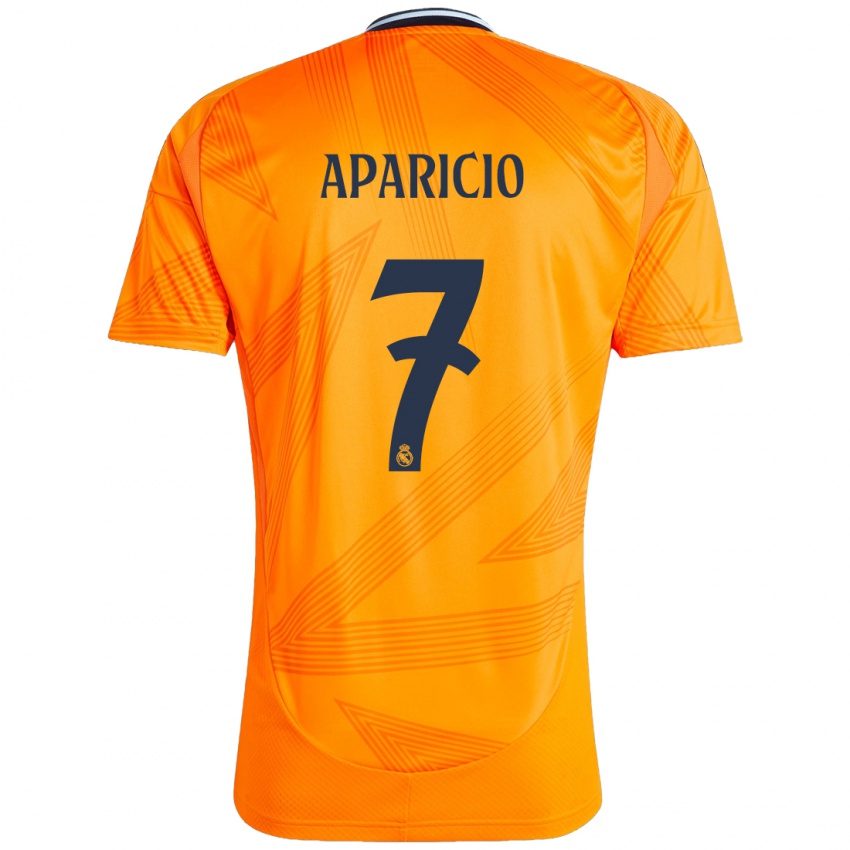 Bambino Maglia Esteban Aparicio #7 Arancione Kit Gara Away 2024/25 Maglietta