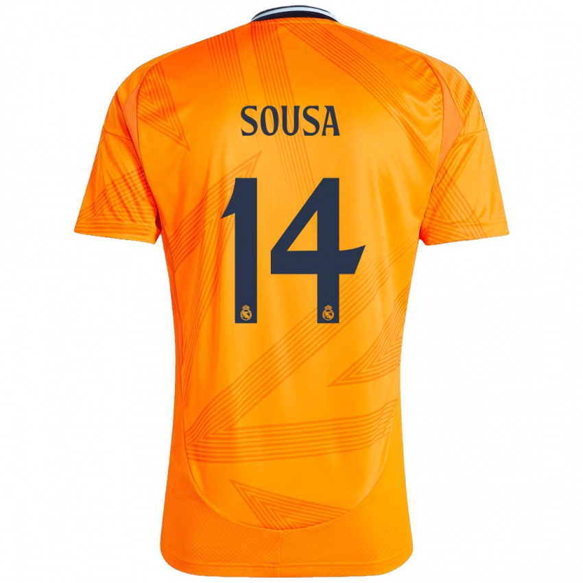 Bambino Maglia Kathellen Sousa #14 Arancione Kit Gara Away 2024/25 Maglietta