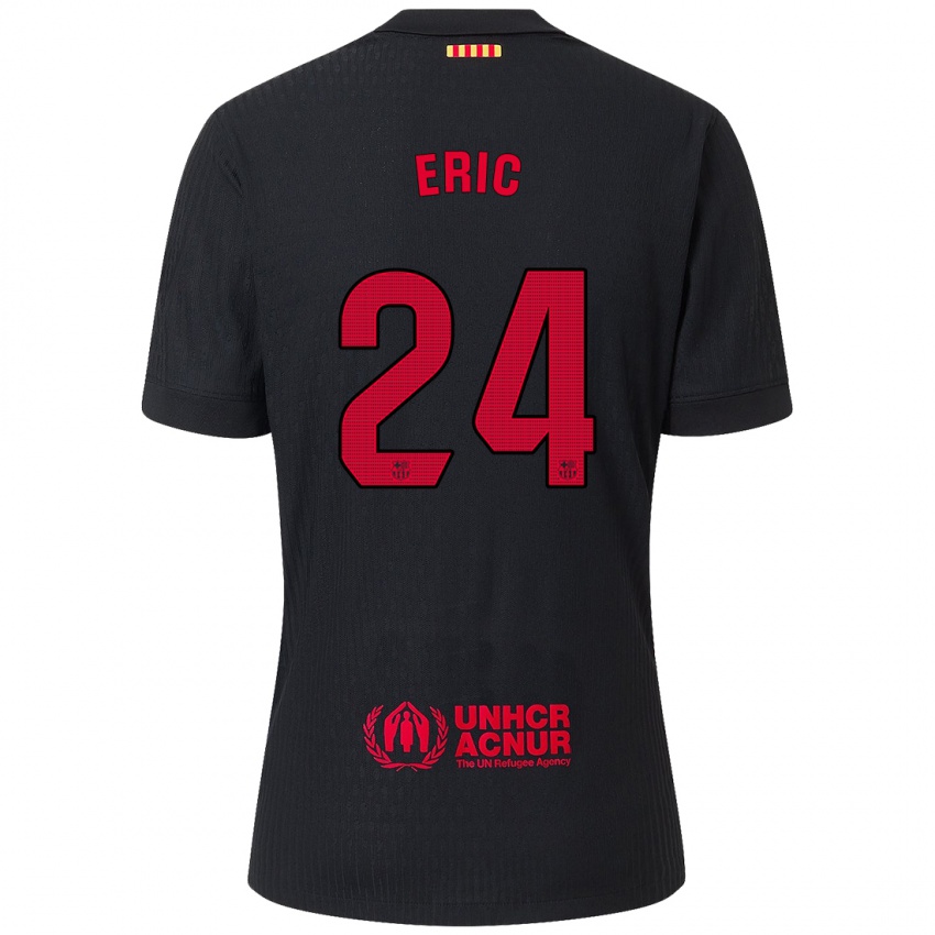 Bambino Maglia Eric Garcia #24 Nero Rosso Kit Gara Away 2024/25 Maglietta