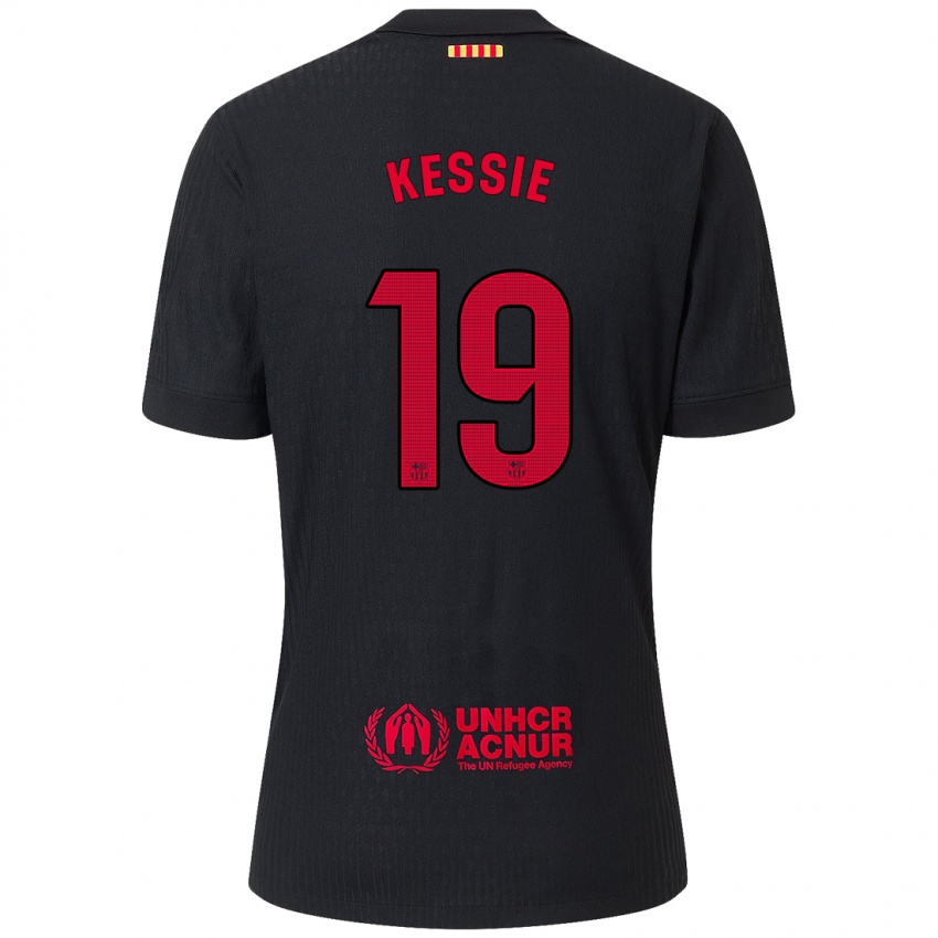 Bambino Maglia Franck Kessie #19 Nero Rosso Kit Gara Away 2024/25 Maglietta