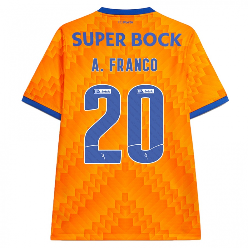 Bambino Maglia André Franco #20 Arancione Kit Gara Away 2024/25 Maglietta