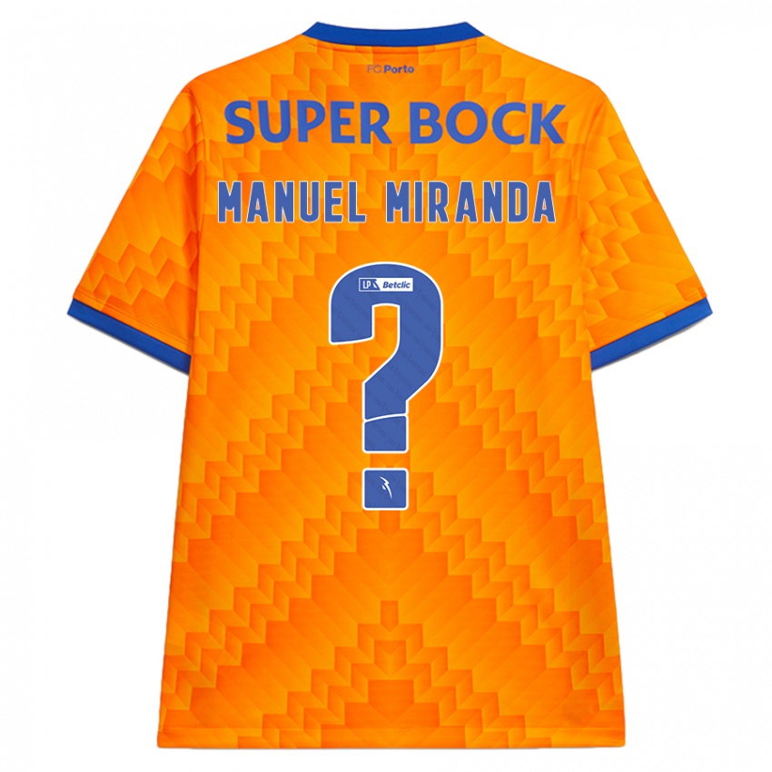 Bambino Maglia Manuel Miranda #0 Arancione Kit Gara Away 2024/25 Maglietta