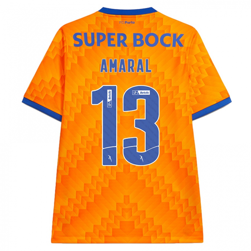 Bambino Maglia Fábio Amaral #13 Arancione Kit Gara Away 2024/25 Maglietta