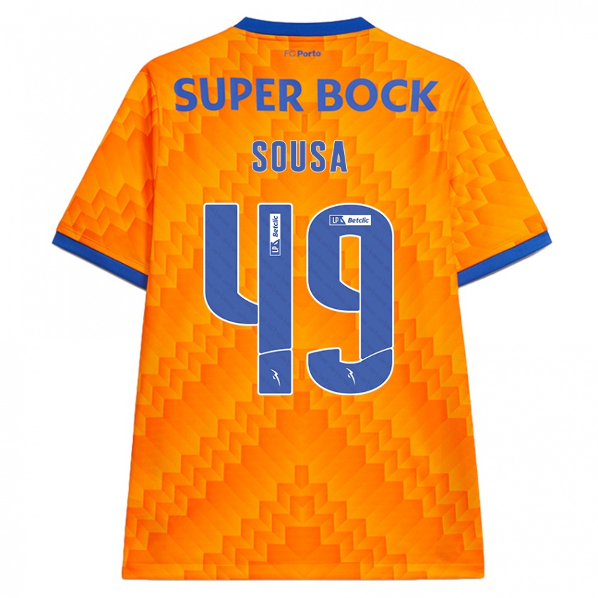 Bambino Maglia Gonçalo Sousa #49 Arancione Kit Gara Away 2024/25 Maglietta