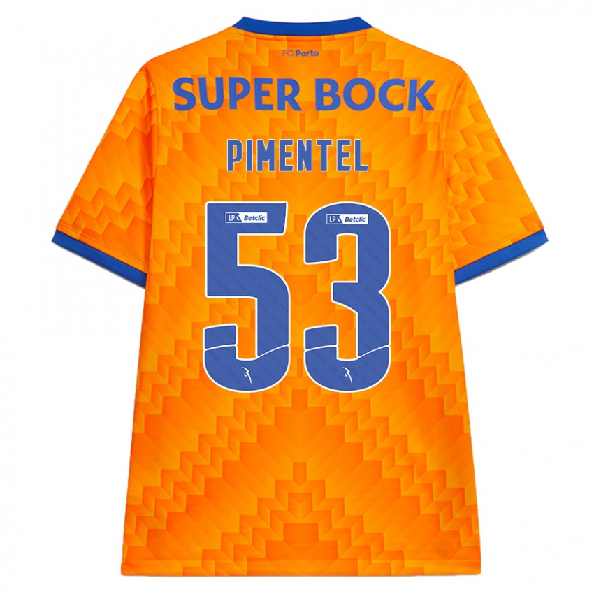 Bambino Maglia Eric Pimentel #53 Arancione Kit Gara Away 2024/25 Maglietta