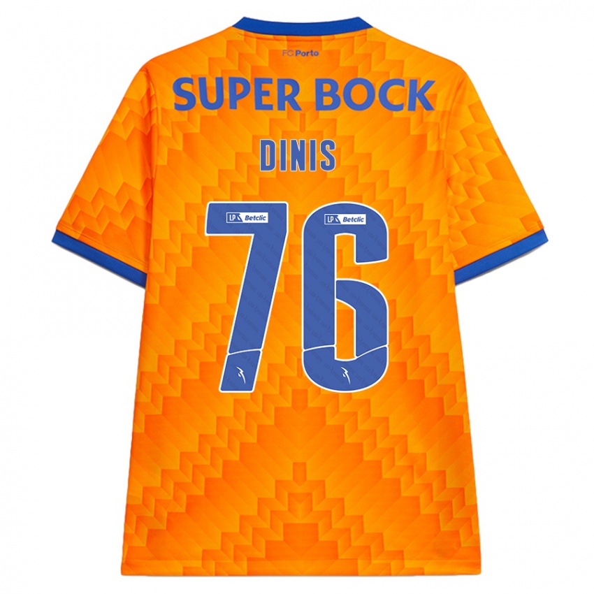 Bambino Maglia Dinis #76 Arancione Kit Gara Away 2024/25 Maglietta