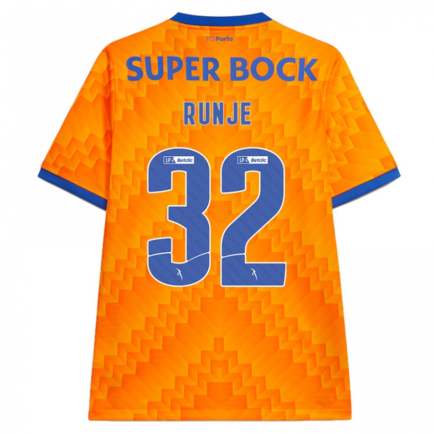 Bambino Maglia Roko Runje #32 Arancione Kit Gara Away 2024/25 Maglietta