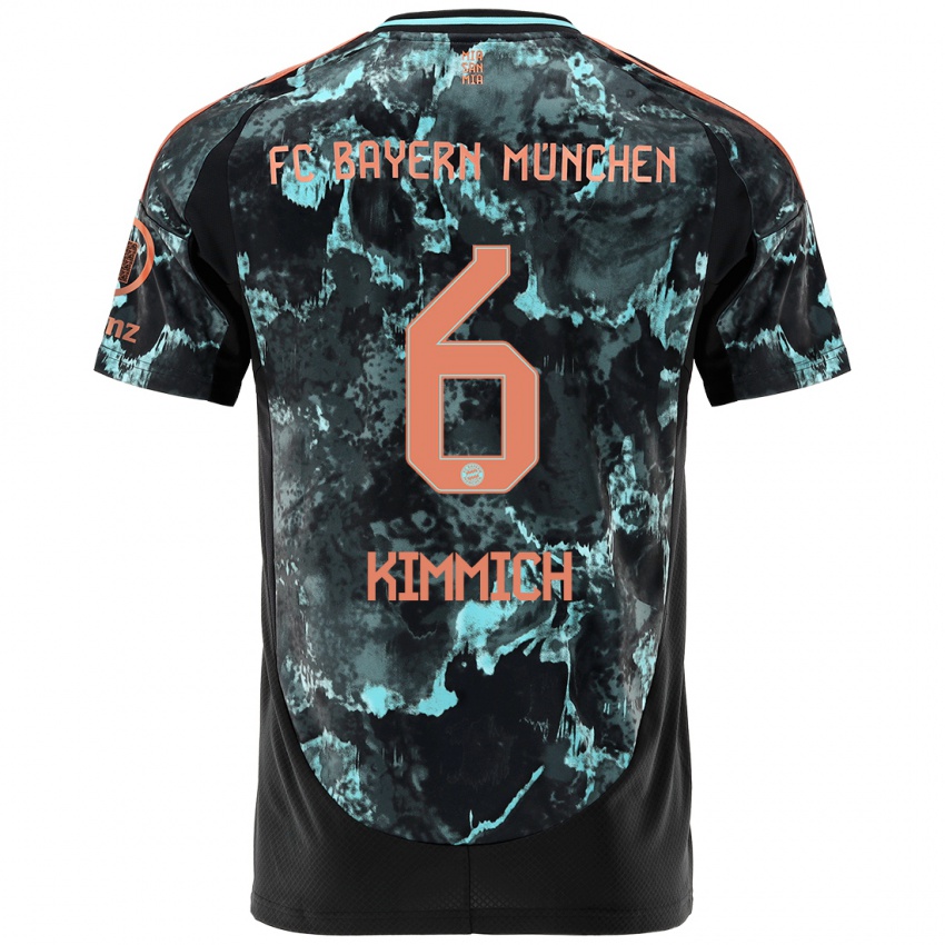 Bambino Maglia Joshua Kimmich #6 Nero Kit Gara Away 2024/25 Maglietta