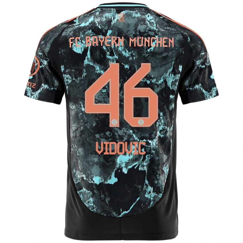 Bambino Maglia Gabriel Vidovic #46 Nero Kit Gara Away 2024/25 Maglietta