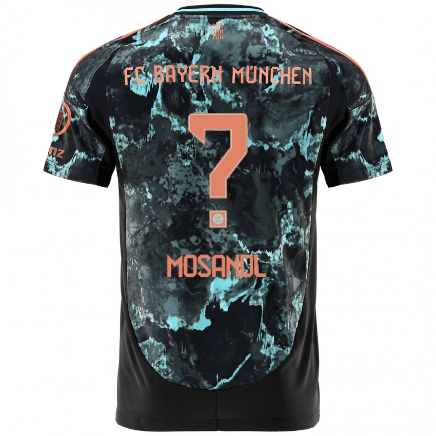 Bambino Maglia Moritz Mosandl #0 Nero Kit Gara Away 2024/25 Maglietta