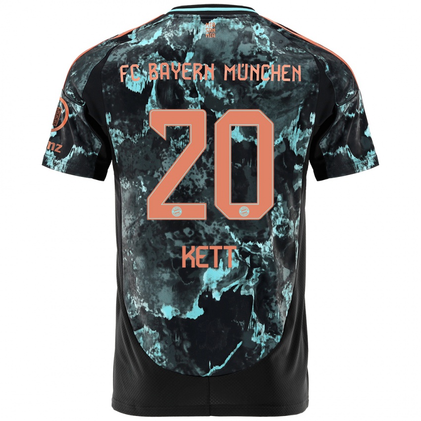 Bambino Maglia Franziska Kett #20 Nero Kit Gara Away 2024/25 Maglietta