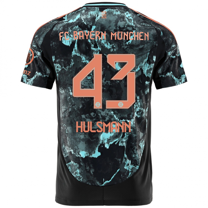 Bambino Maglia Tom Hulsmann #43 Nero Kit Gara Away 2024/25 Maglietta