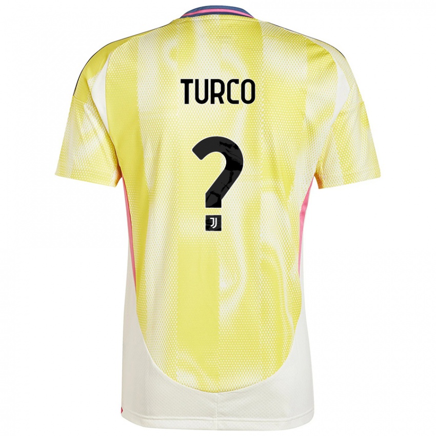 Bambino Maglia Stefano Turco #0 Giallo Solare Kit Gara Away 2024/25 Maglietta