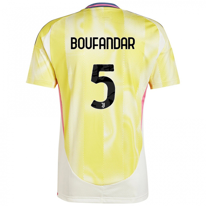 Bambino Maglia Adam Boufandar #5 Giallo Solare Kit Gara Away 2024/25 Maglietta