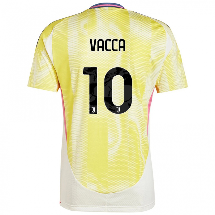 Bambino Maglia Alessio Vacca #10 Giallo Solare Kit Gara Away 2024/25 Maglietta