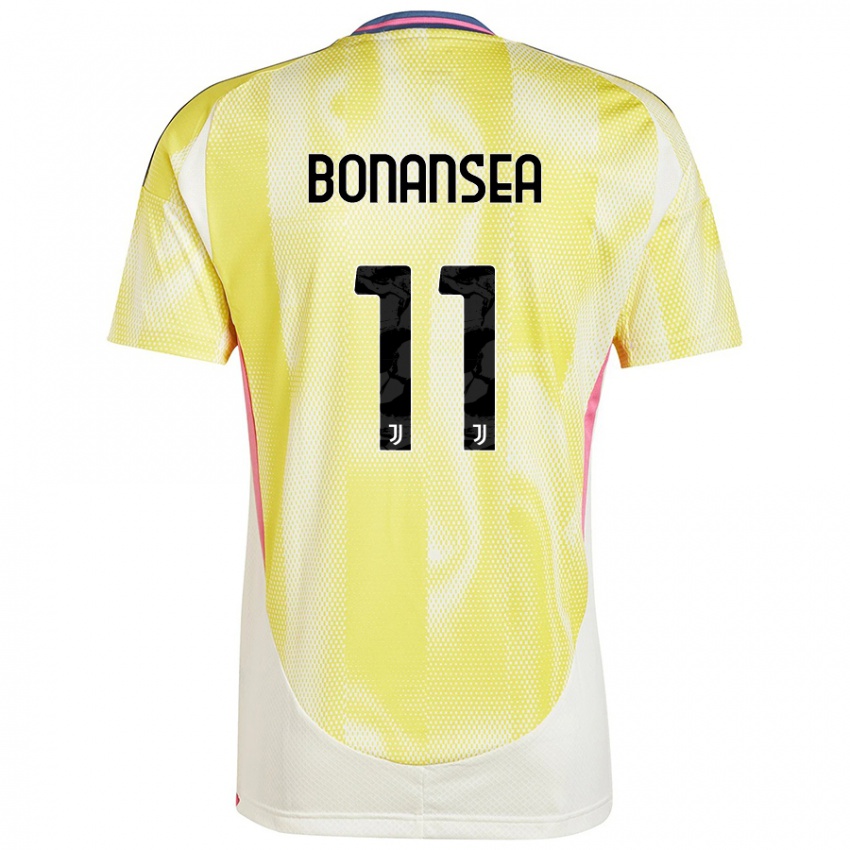 Bambino Maglia Barbara Bonansea #11 Giallo Solare Kit Gara Away 2024/25 Maglietta