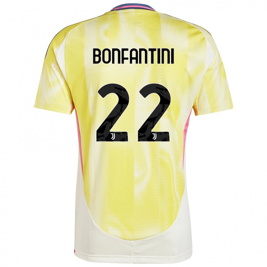 Bambino Maglia Agnese Bonfantini #22 Giallo Solare Kit Gara Away 2024/25 Maglietta