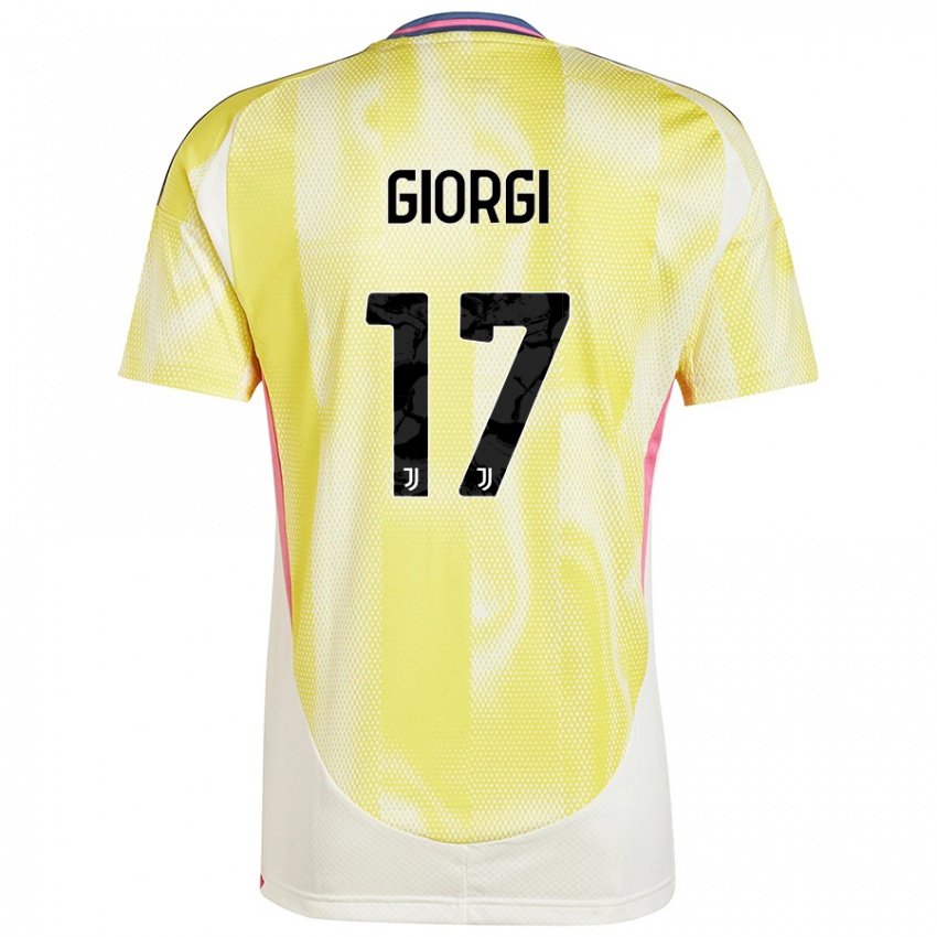 Bambino Maglia Lorenzo Giorgi #17 Giallo Solare Kit Gara Away 2024/25 Maglietta