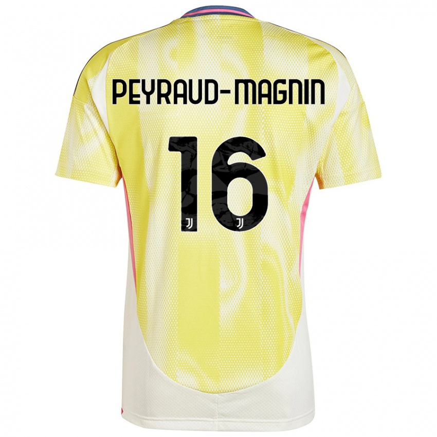 Bambino Maglia Pauline Peyraud-Magnin #16 Giallo Solare Kit Gara Away 2024/25 Maglietta