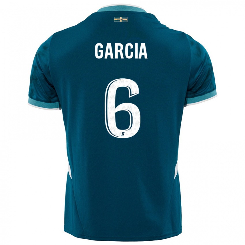 Bambino Maglia Ulisses Garcia #6 Turchese Blu Kit Gara Away 2024/25 Maglietta