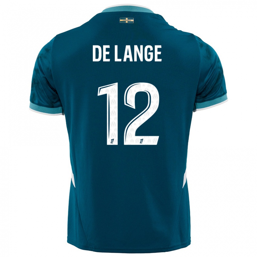 Bambino Maglia Jeffrey De Lange #12 Turchese Blu Kit Gara Away 2024/25 Maglietta