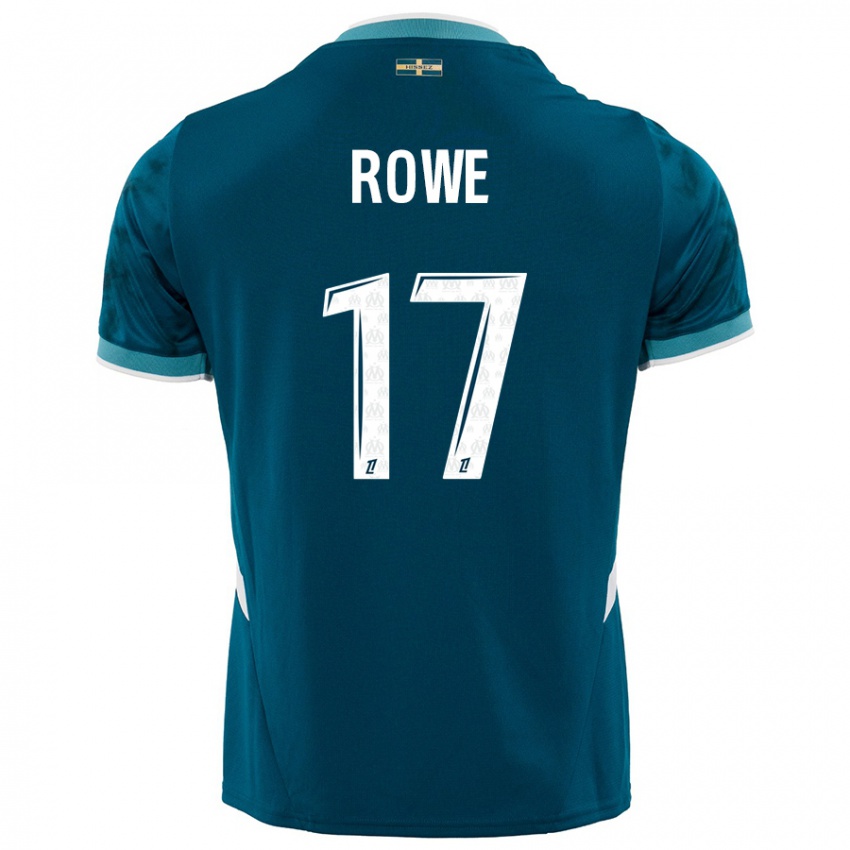 Bambino Maglia Jonathan Rowe #17 Turchese Blu Kit Gara Away 2024/25 Maglietta