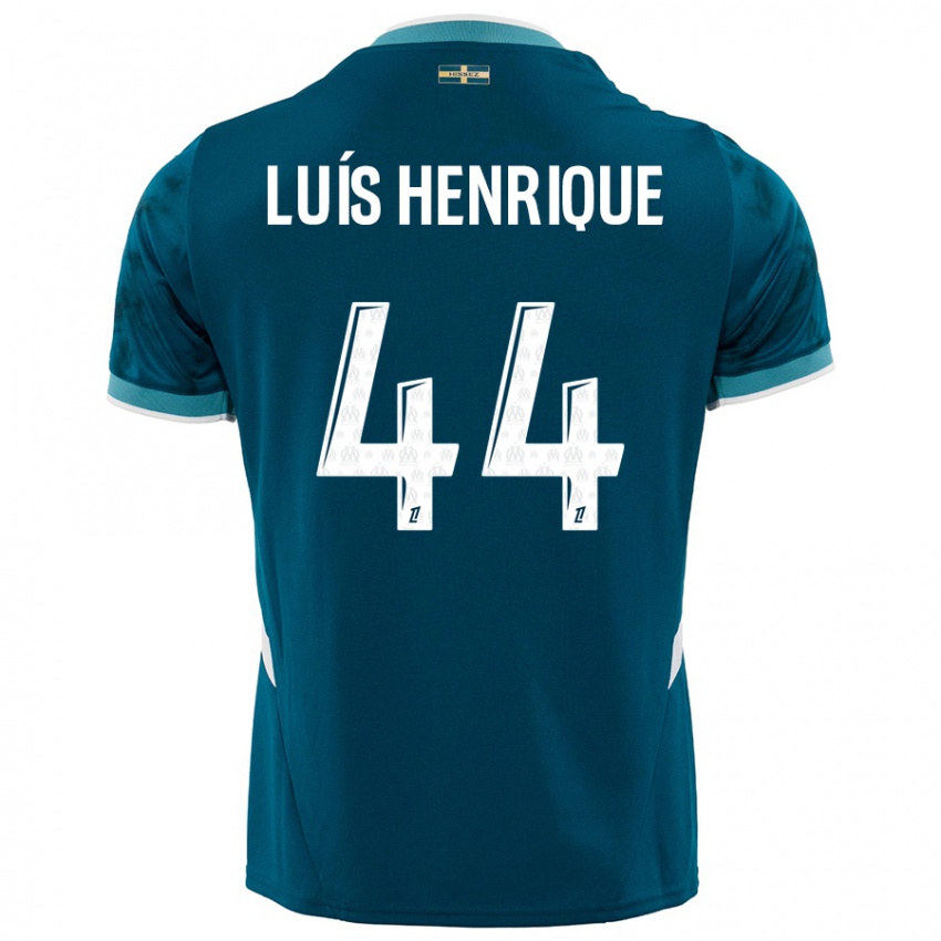 Bambino Maglia Luis Henrique #44 Turchese Blu Kit Gara Away 2024/25 Maglietta