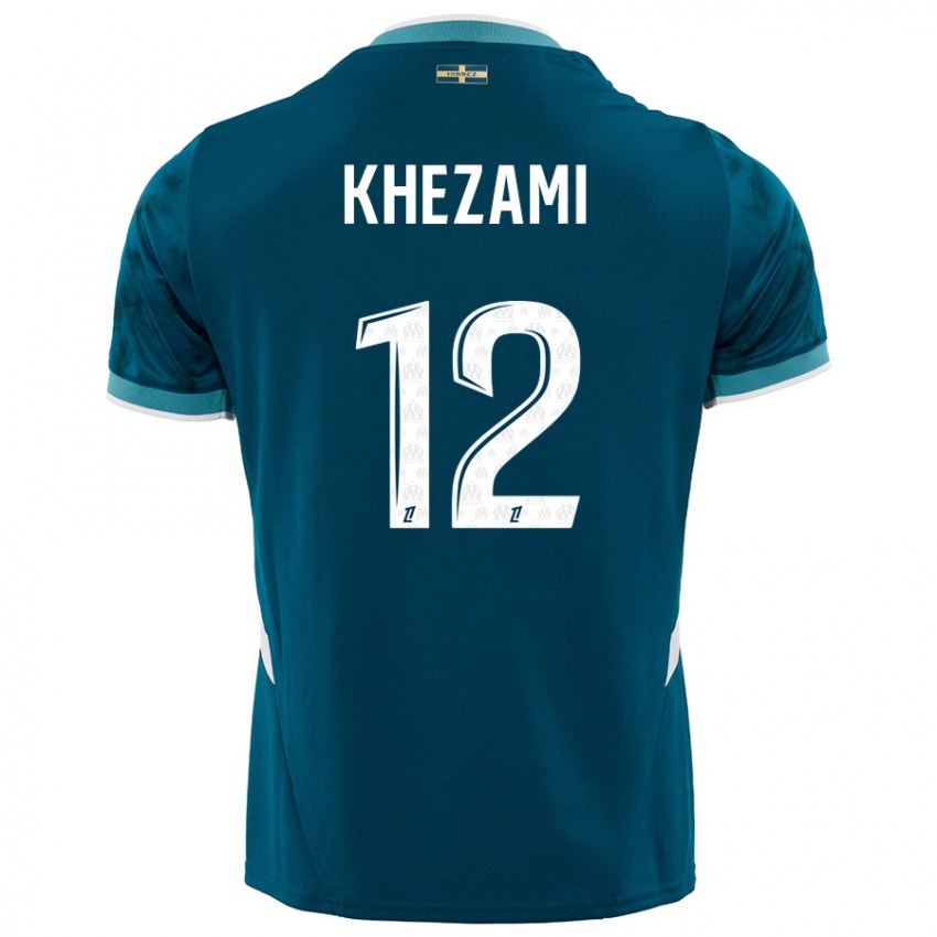 Bambino Maglia Roselène Khezami #12 Turchese Blu Kit Gara Away 2024/25 Maglietta