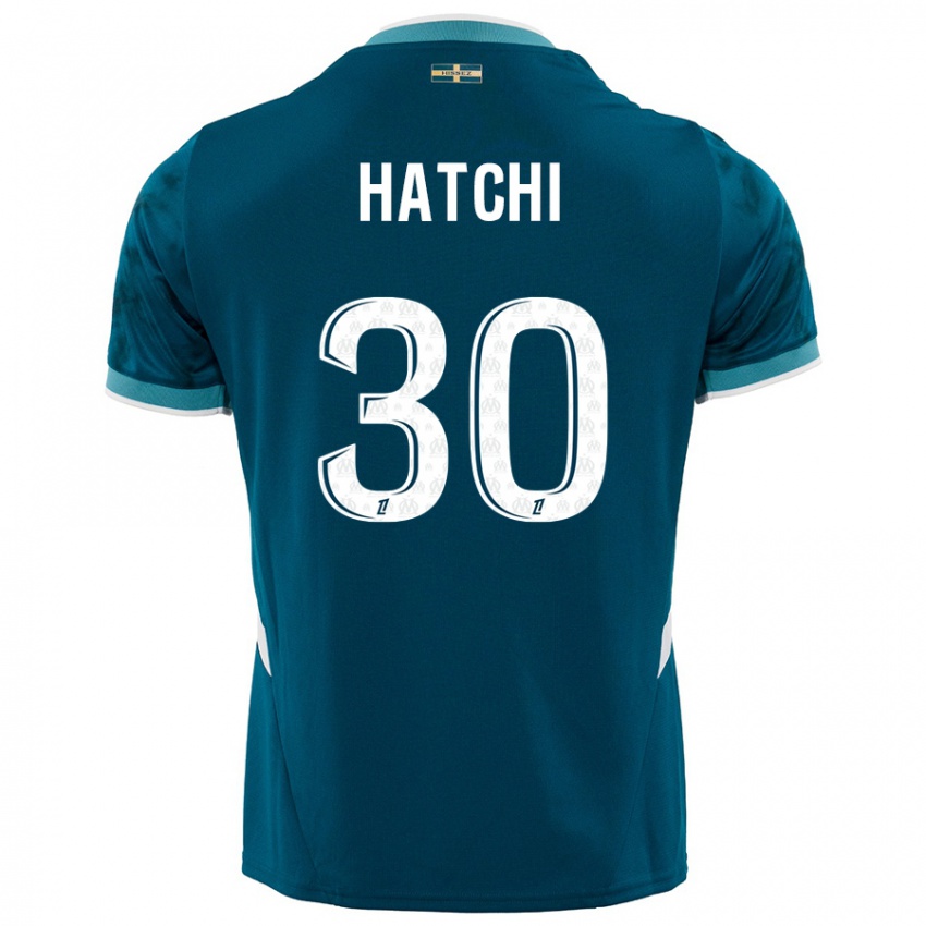 Bambino Maglia Anaïs Hatchi #30 Turchese Blu Kit Gara Away 2024/25 Maglietta