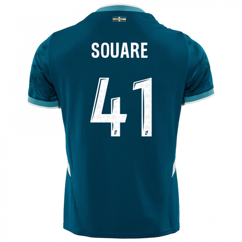 Bambino Maglia Cheick Souare #41 Turchese Blu Kit Gara Away 2024/25 Maglietta