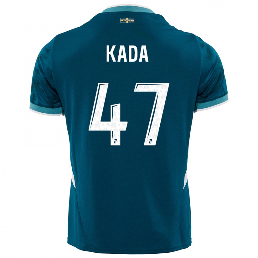 Bambino Maglia Joakim Kada #47 Turchese Blu Kit Gara Away 2024/25 Maglietta