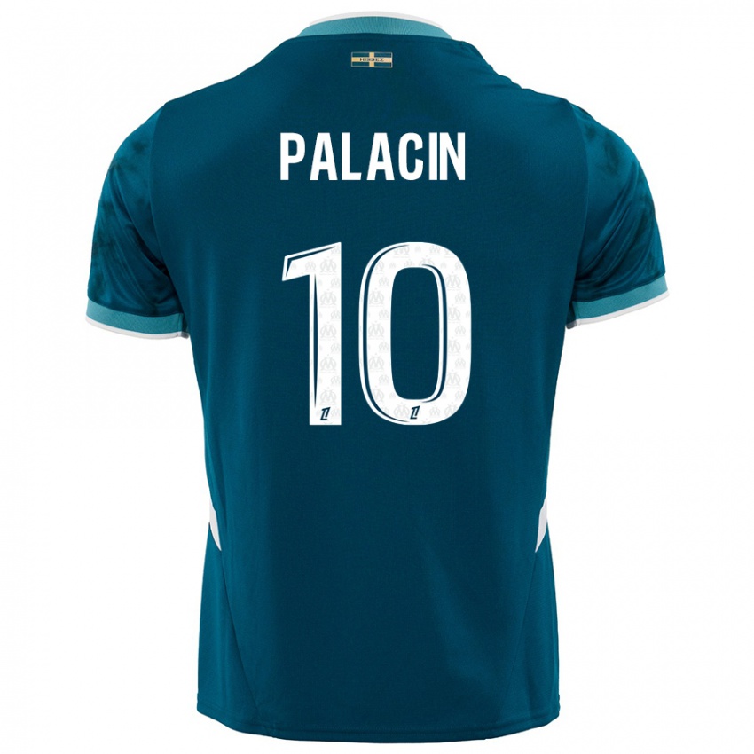 Bambino Maglia Sara Palacin #10 Turchese Blu Kit Gara Away 2024/25 Maglietta