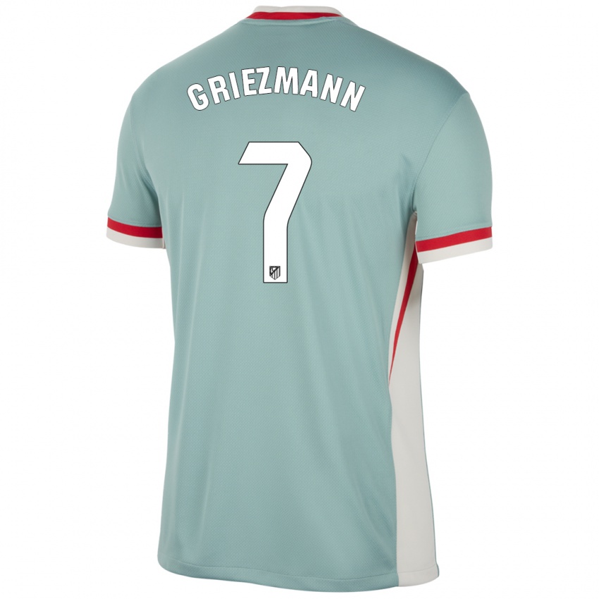 Bambino Maglia Antoine Griezmann #7 Beige Chiaro Blu Kit Gara Away 2024/25 Maglietta