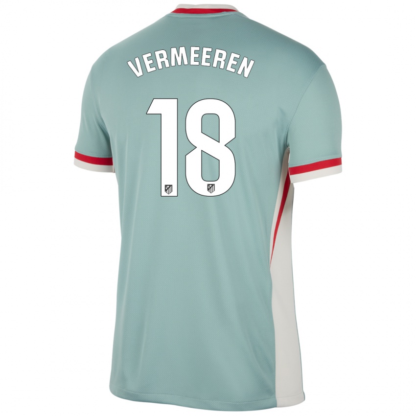 Bambino Maglia Arthur Vermeeren #18 Beige Chiaro Blu Kit Gara Away 2024/25 Maglietta