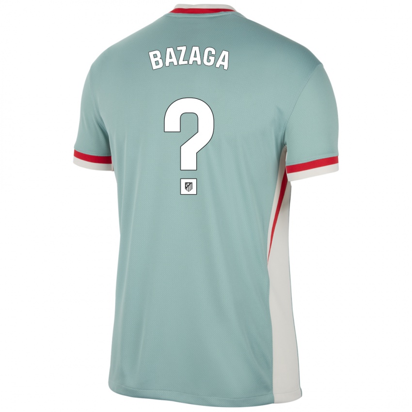 Bambino Maglia Óscar Bazaga #0 Beige Chiaro Blu Kit Gara Away 2024/25 Maglietta