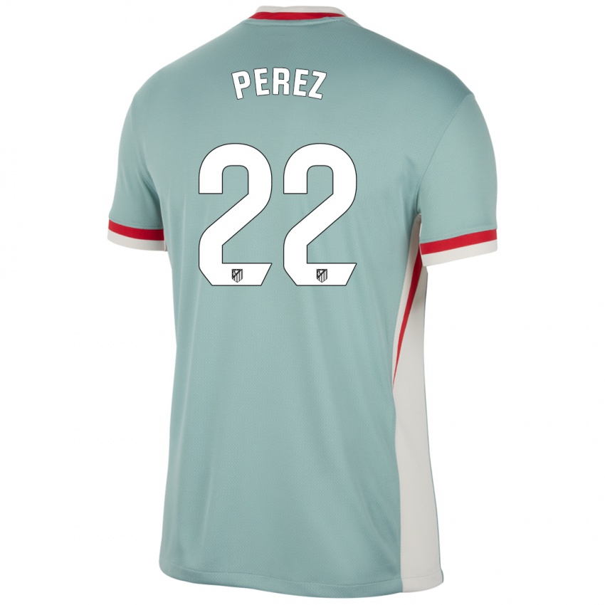 Bambino Maglia Pablo Pérez #22 Beige Chiaro Blu Kit Gara Away 2024/25 Maglietta