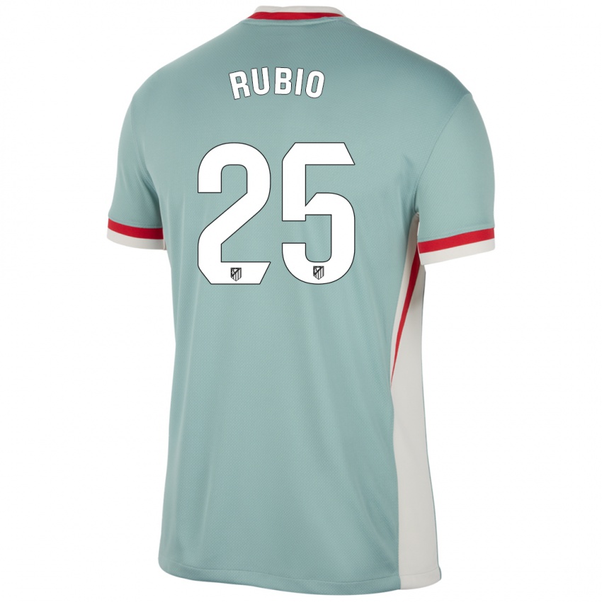 Bambino Maglia Daniel Rubio #25 Beige Chiaro Blu Kit Gara Away 2024/25 Maglietta