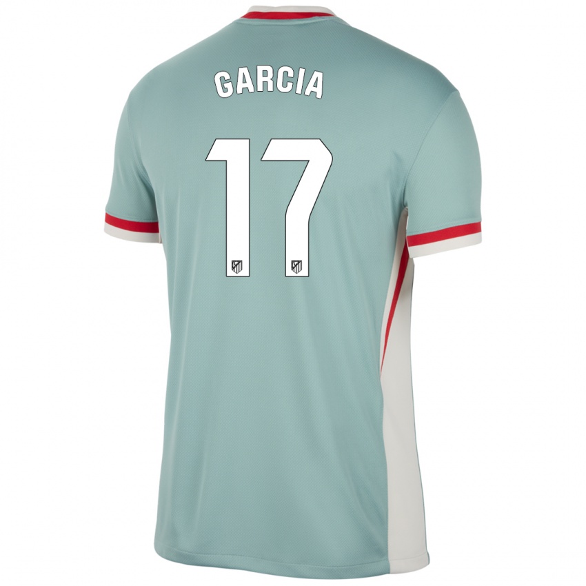 Bambino Maglia Gaby García #17 Beige Chiaro Blu Kit Gara Away 2024/25 Maglietta