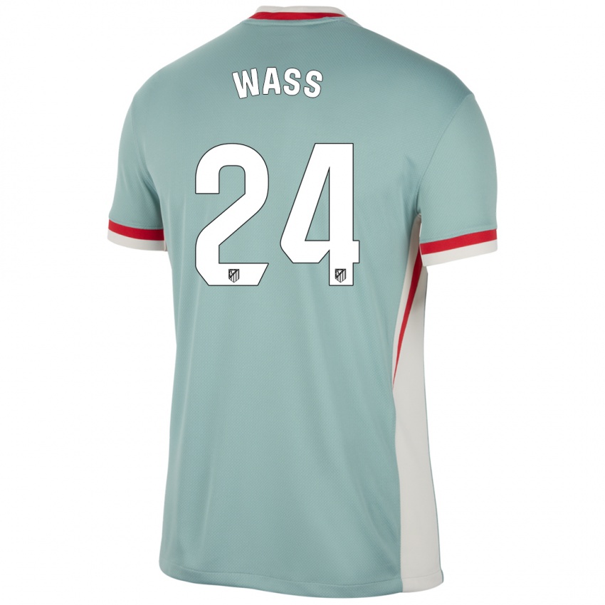 Bambino Maglia Daniel Wass #24 Beige Chiaro Blu Kit Gara Away 2024/25 Maglietta