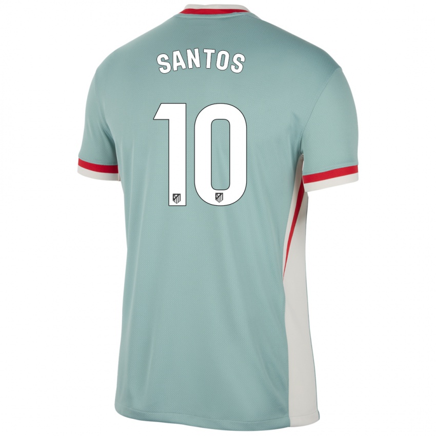 Bambino Maglia Leicy Santos #10 Beige Chiaro Blu Kit Gara Away 2024/25 Maglietta