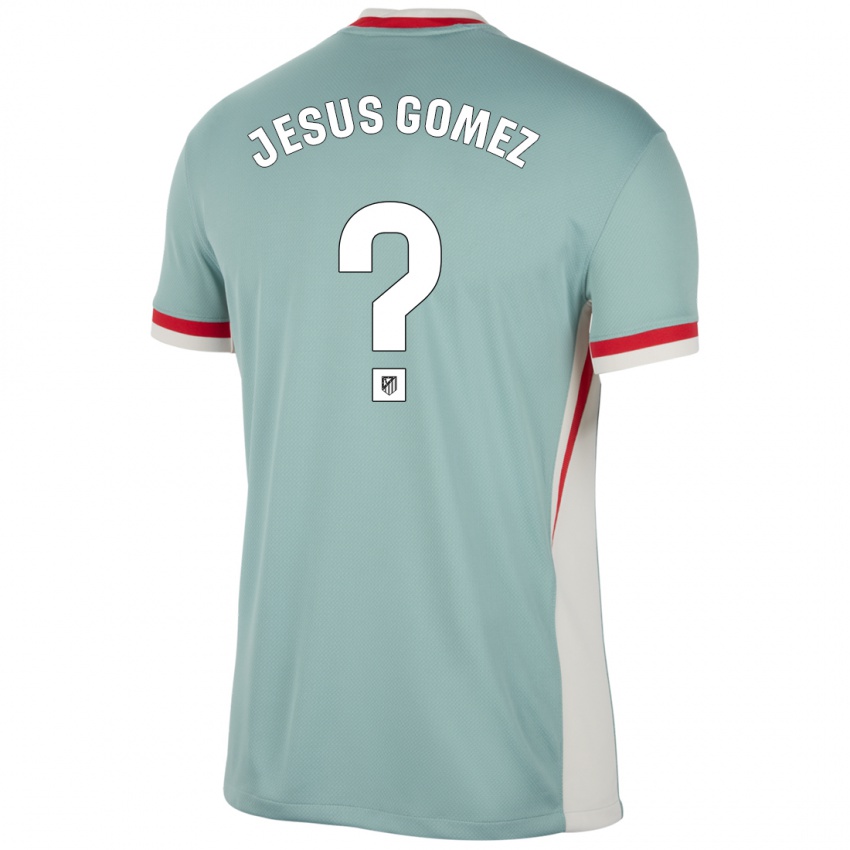 Bambino Maglia Jesus Gomez #0 Beige Chiaro Blu Kit Gara Away 2024/25 Maglietta