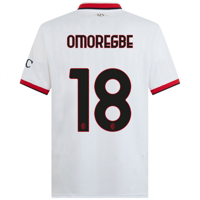 Bambino Maglia Bob Murphy Omoregbe #18 Bianco Nero Rosso Kit Gara Away 2024/25 Maglietta